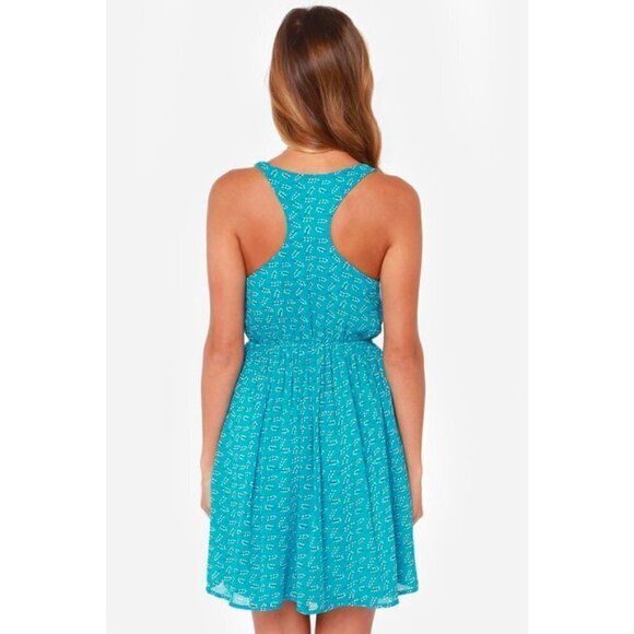 💕LULU'S💕 Branch Out Blue Print Dress - Picture 6 of 14